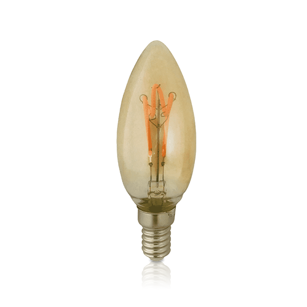 LED FILAMENT | E14 | KAARSLAMP | DIMBAAR | AMBER | 4W
