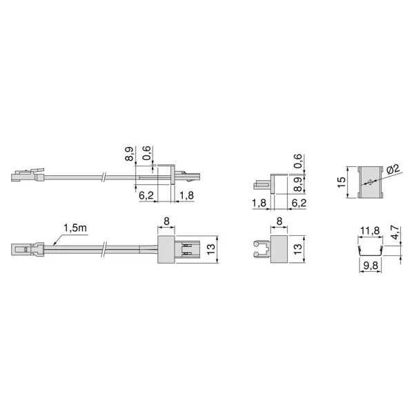 Aansluitstekker voor Pyxis LED inbouwarmatuur