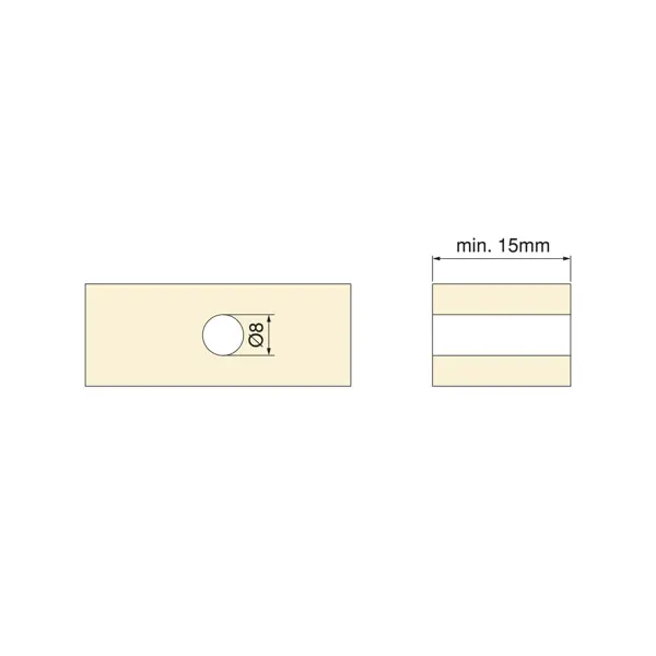 Sensor achter kastdeur 8mm