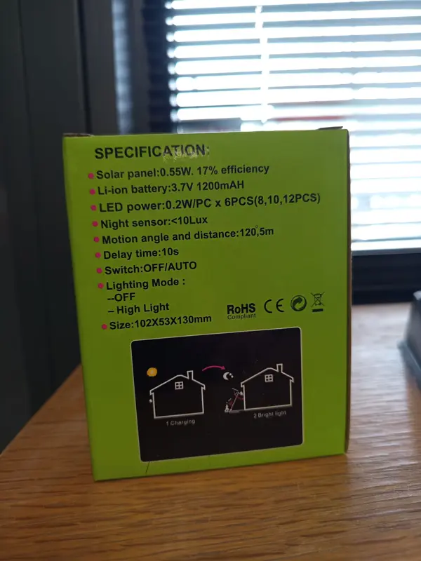 SOLAR POWERED LED WALL LIGHT